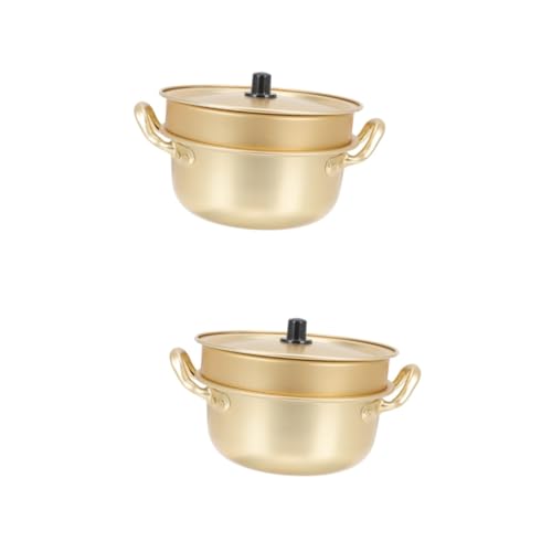 Cabilock 2 Sätze Ramen Topf aus Hochwertigem Aluminium mit Dampfeinsatz Antihaftbeschichtet Leicht und Tragbar für Zuhause und Outdoor Kochen Sicher und Einfach zu Reinigen Cabilock 2 Sätze Ramen Topf aus Hochwertigem Aluminium mit Dampfeinsatz Antihaftbeschichtet Leicht und Tragbar für Zuhause und Outdoor Kochen Sicher und Einfach zu Reinigen von Cabilock