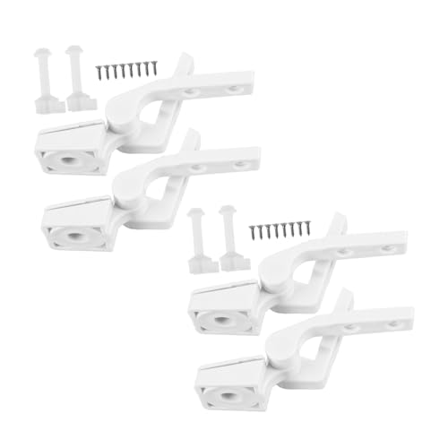 Cabilock 2 Sätze Scharnier für Toilettensitze Weiße Sitzscharniere Reparatur von Plastik -Toilettensitzen Scharnierschrauben für WC-Sitz Universelles Toilettenreparaturset Abs von Cabilock