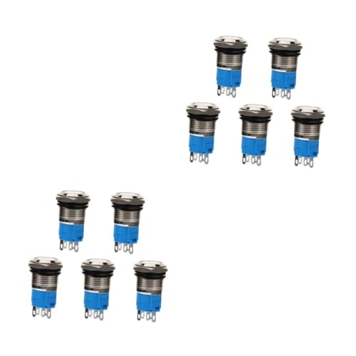 Cabilock 2 Sätze Selbstverriegelungs Taster Mit Led Rostfrei Für Anspruchsvolle Anwendungen Für Innen Außeneinsatz 5 Stücke * 2 von Cabilock