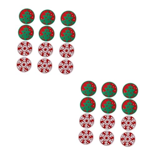 Cabilock 2 Sätze Weihnachtliche Untersetzer Teiliges Weihnachtsbaum rutschfest Aus Wohnzimmer Und Feste 12 Stück * 2 von Cabilock