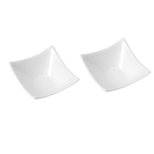 Cabilock 2 Stk Gewürzschale Beilagenschalen Schüssel Mit Sojasauce Porzellan Sch?lchen Saucengeschirr Aus Porzellan Wasabi-gericht Mini Schaelchen Weiss Dip Schale Einstellen Perlmutt Weiß von Cabilock