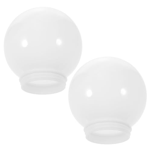 Cabilock 2 Stück Acryl Kugellampe Lampenschirm Ersatz Øcm Wandleuchte Outdoor Licht Abdeckung Leicht Installierbar Robust von Cabilock