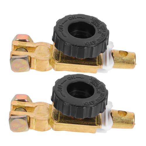 Cabilock 2 Stück Batterie Trennschalter Kupfer Top Post für Auto Lkw Rv Negative Pol Trennisolatoren Langlebiger Sicherer Batterieklemmen Schalter Cabilock 2 Stück Batterie Trennschalter Kupfer Top Post für Auto Lkw Rv Negative Pol Trennisolatoren Langlebiger Sicherer Batterieklemmen Schalter von Cabilock
