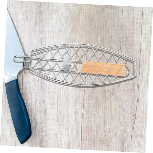 Cabilock 2 Stück Bbq Fischgrillkorb Tragbarer Grillkorb Fischgrillkorb Bbq Edelstahl Grillrost Faltbarer Grillkorb Für Mit Griff Silber von Cabilock