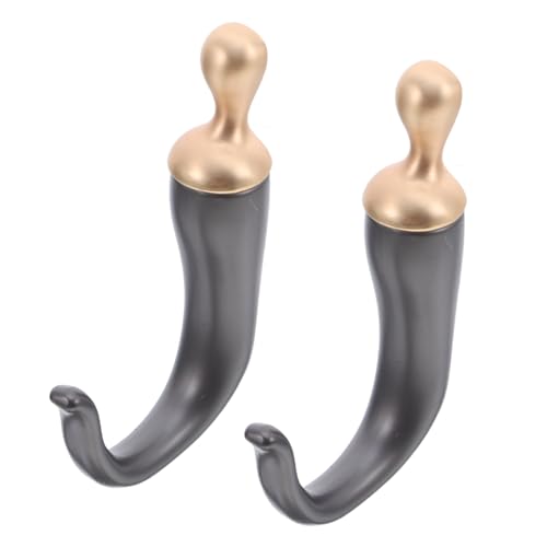 Cabilock 2 Stück Chili -geformter Haken dekorative Kleiderhaken Badezimmerhaken Vintage Wandhaken aus Metall Schlüsselbügel Wandgarderobe pfefferförmiger Kleiderbügel Zinklegierung Grau von Cabilock