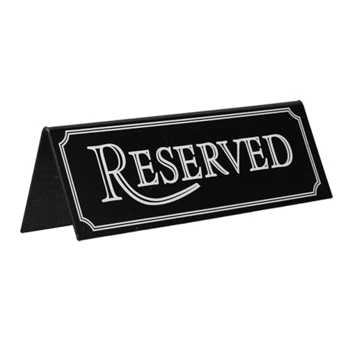 Cabilock 2 Stück Doppelseitiges Acryl Tischschild Reserviert Robuste Reservierungszeichen für Restaurant Hochzeit Party Einfache Platzierung Langlebig Schwarze Umrandung Tisch Reserviert von Cabilock