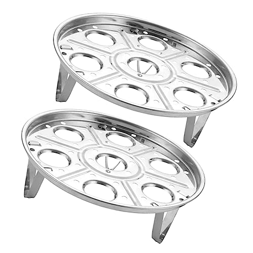 Cabilock 2 Stück Eierdampfer Gestell Einlagiger Eierhalter Küchen Gadget Gestellfüße Multifunktionale Dampfgitter für Dämpfen Lebensmitteln von Cabilock