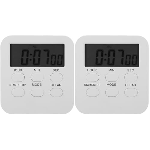 Cabilock 2 Stück Eieruhr für Schreibtisch Erinnerung an den Kochtimer wasserdicht digital Backzeit Timer für den Unterricht Eieruhr zum Kochen von Eiern Plastik Weiß von Cabilock