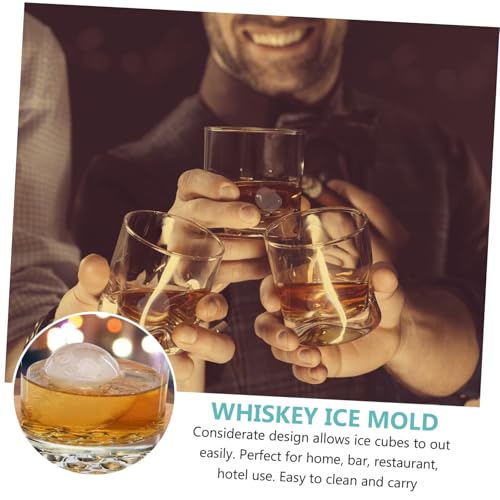 Cabilock 2 Stück Eiskugelform Transparente Kunststoff Eiswürfelform mit Deckel Runde Eisballform für Whisky Cocktails Gefrierschrank Geeignet Bpa frei Einfache Reinigung von Cabilock