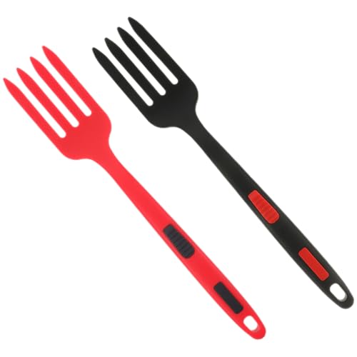 Cabilock 2 Stück Ergonomische Gabeln Multifunktionale Tragbare Kochgabel für und Pasta Hitzebeständig für Zuhause Camping und Restaurants von Cabilock