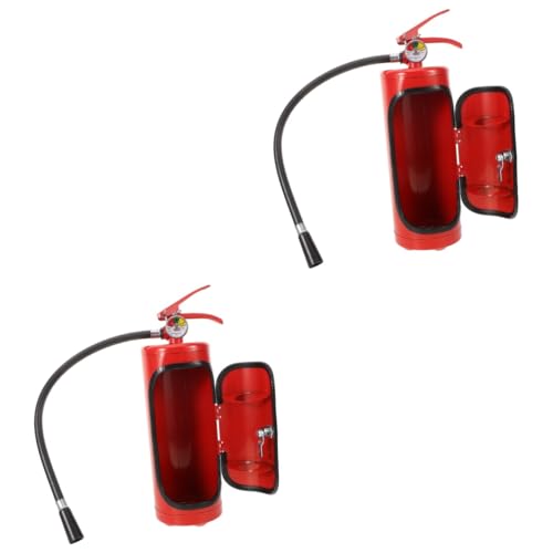 Cabilock 2 Stück Feuerlöscher Weinflaschenhalter Wiederverwendbare Whiskey Verpackungsbox mit Kreativem Design für Stilvolle Weinaufbewahrung für Feuerwehrfans von Cabilock