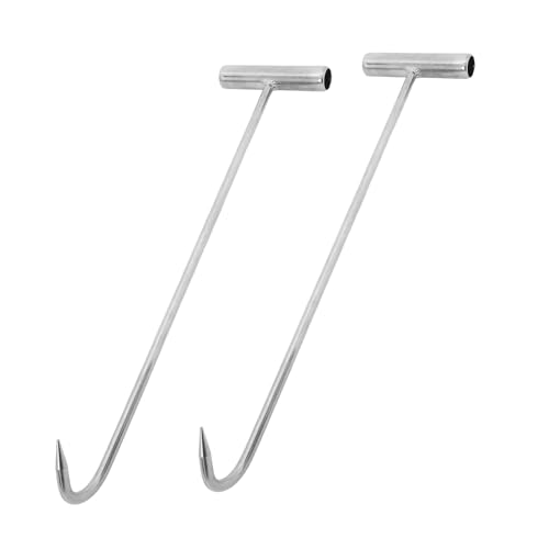 Cabilock 2 Stück Förmiger Manhole Cover Hook Ergonomischer Griff Schwerer Hebel zum Anheben und Ziehen von Entwässerungsrosten Rolltüren Abdeckungen Vielseitig Einsetzbar Silberfarben Cabilock 2 Stück Förmiger Manhole Cover Hook Ergonomischer Griff Schwerer Hebel zum Anheben und Ziehen von Entwässerungsrosten Rolltüren Abdeckungen Vielseitig Einsetzbar Silberfarben von Cabilock