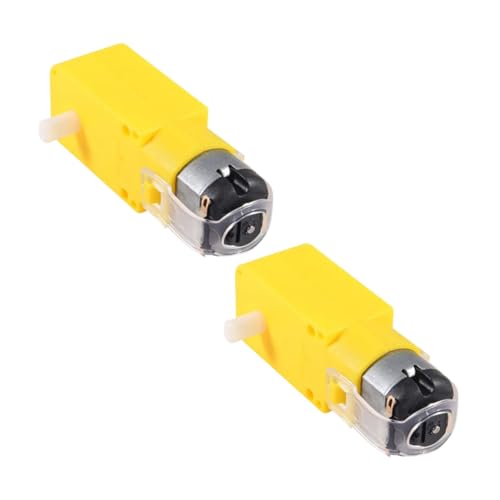 Cabilock 2 Stück Getriebemotor mit Dualwelle für Roboter Effiziente Antriebslösung für Robotikprojekte Einstellbare Geschwindigkeit Einfache Installation Vielseitig Einsetzbar von Cabilock