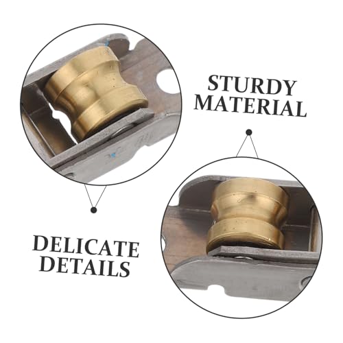 Cabilock 2 Stück Glastürrolle Schiebefensterrolle Metallräder Doppelflügelrolle Stahlfensterrollen Glastürrollen Kleiderschrank Schiebetür Schiebefensterrollen Türrollenrad von Cabilock