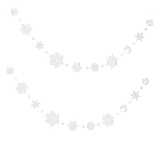 Cabilock 2 Stück Hängedekorationen Weiße Weihnachtsgirlanden für Partys und Feste für Weihnachtsbaum Decke von Cabilock