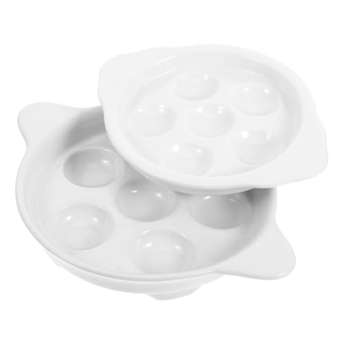 Cabilock 2 Stück Keramik Escargot Backform und Schneckenplatte für Meeresfrüchtegrill Mehrzweck Schnecken Seafood-blech für Westliche Küche und Restaurantgebrauch Cabilock 2 Stück Keramik Escargot Backform und Schneckenplatte für Meeresfrüchtegrill Mehrzweck Schnecken Seafood-blech für Westliche Küche und Restaurantgebrauch von Cabilock