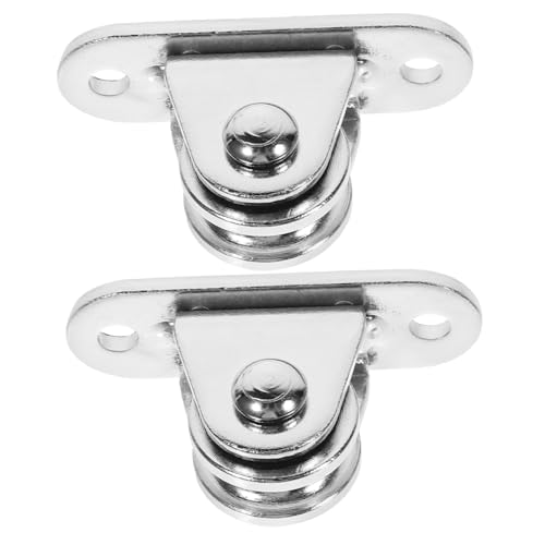 Cabilock 2 Stück Kleines Umlenkrollen Set geräuschlose Umlenkrolle feste Umlenkrolle vernickeltes Eisen Umlenkrollen Set ultrastille abnehmbare Doppel Kugellager geeignet für von Cabilock