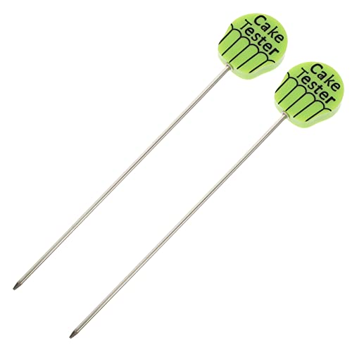 Cabilock 2 Stück Edelstahl Kuchentester Wiederverwendbare Kuchensonden Für Backen Hygienisch Rostfrei Spülmaschinenfest Ergonomischer Griff Für Einfache Handhabung Für Kuchen Brownies von Cabilock