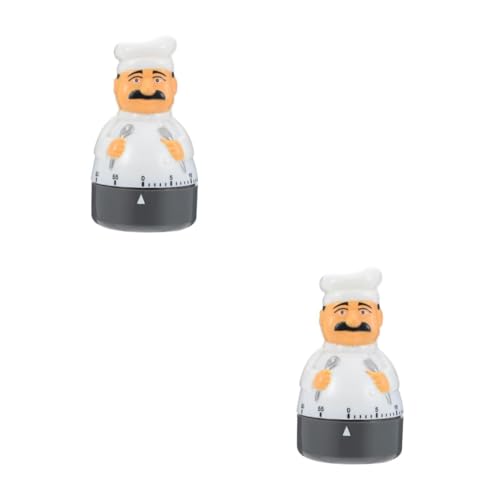 Cabilock 2 Stück Küchen Timer Mechanisch Minuten Countdown Erinnerungsfunktion Robuster und Wasserdichter Küchentimer für Präzises Kochen ohne Batterien Einfach zu Bedienen für Backen und von Cabilock