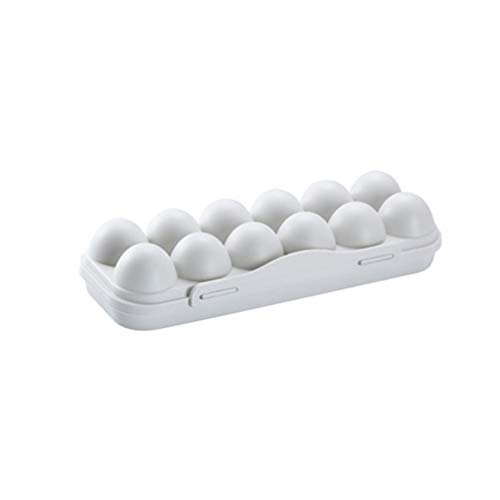 Cabilock 2 Stück Kühlschrank Eierbox Eierbehälter 12 Gitter Eier Transportbox Eierkarton Eier Organizer Aufbewahrungsbox Multifunktionsbox Ei Halter Eier Behälter für Zuhause von Cabilock