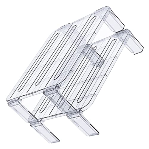 Cabilock 2stücke Küchen Kühlschrank Organizer Mit Stücken Schalen Platten Lagerung Rack Für Gefrierschrank Organisation Rack Schrank Lagerung Regal von Cabilock
