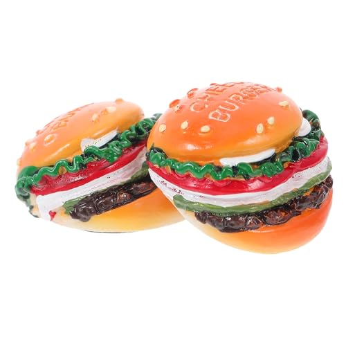Cabilock 2 Stück Kühlschrankmagnet Harz Kunsthandwerk Heimdekoration Burger Magnetischer Aufkleber Cabilock 2 Stück Kühlschrankmagnet Harz Kunsthandwerk Heimdekoration Burger Magnetischer Aufkleber von Cabilock