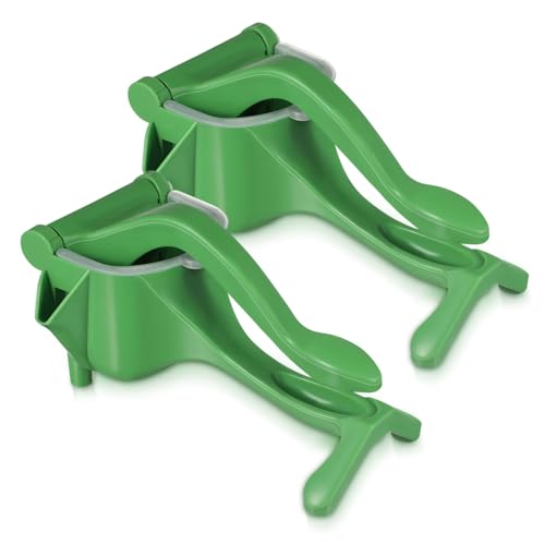 Cabilock 2 Stück Manuelle Saftpresse Kompakter Hand zitronenpresse aus Robustem Kunststoff Einfacher Hebelmechanismus Geeignet für Limetten Orangen Zitrusfrüchte Nährstoffschonende von Cabilock