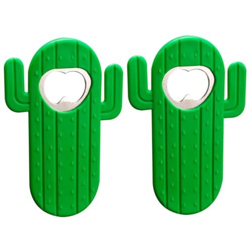 Cabilock 2 Stück Metall Bierflaschenöffner Set Multifunktionaler Handlicher Kapselheber Cactus Design Robust Tragbar für Partys Feiern für Freunde und Familie von Cabilock