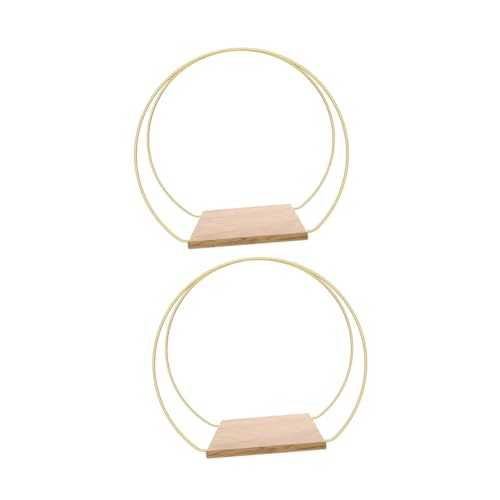 Cabilock 2 Stück Metall Blumenreifen Mittelstück Metallringe Für Den Tisch Mit Holzständer Zur Herstellung Von Hochzeitstischkranz Kränzen Bastelarbeiten 30 cm von Cabilock