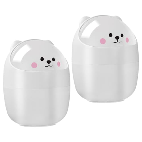 Cabilock 2 Stück Mini Desktop Mülleimer mit Deckel Kompakter Tischabfallbehälter für Küche Büro Schlafzimmer Geruchsdicht Platzsparend Vielseitig Einsetzbar Weiß Cabilock 2 Stück Mini Desktop Mülleimer mit Deckel Kompakter Tischabfallbehälter für Küche Büro Schlafzimmer Geruchsdicht Platzsparend Vielseitig Einsetzbar Weiß von Cabilock