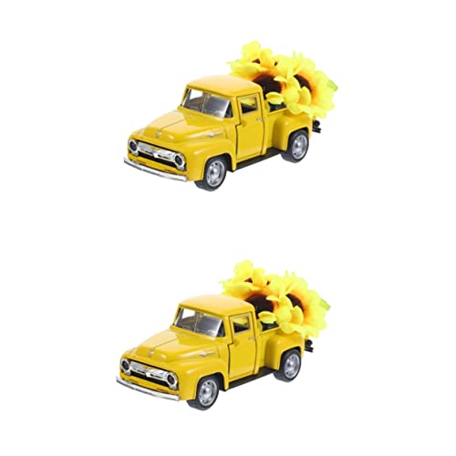 Cabilock 2 Stück Mini Gelber Metall LKW mit Sonnenblumen Dekoratives Tablett für Rustikale Tischdekoration für Wohnzimmer Büro oder Auto Leicht und Langlebig Bringt Natürlichen Charme Ihre Cabilock 2 Stück Mini Gelber Metall LKW mit Sonnenblumen Dekoratives Tablett für Rustikale Tischdekoration für Wohnzimmer Büro oder Auto Leicht und Langlebig Bringt Natürlichen Charme Ihre von Cabilock