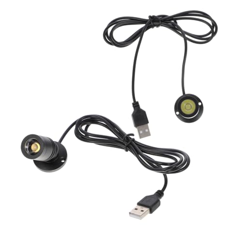 Cabilock 2 Stück Mini USB LED Spotlights für Innenräume Einstellbare Bohrfreie Schrankbeleuchtung für Schmuckvitrinen und Displays Warmweiß für Effektive Präsentation von Schmuckstücken von Cabilock