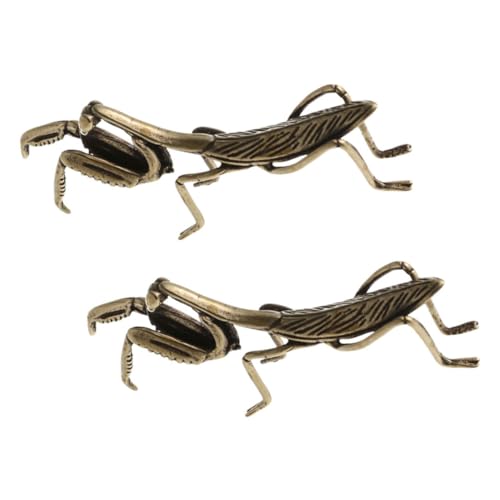 Cabilock 2 Stück Miniatur Messing Gottesanbeterin Figur Vintage Design Langlebige Desktop Deko für Zuhause Büro Kunstsammler Cabilock 2 Stück Miniatur Messing Gottesanbeterin Figur Vintage Design Langlebige Desktop Deko für Zuhause Büro Kunstsammler von Cabilock