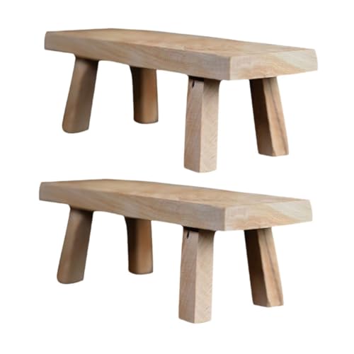 Cabilock 2 Stück Minimalistische Holzschemel Rustikaler Holzsockel Display Hocker für Wohnzimmer und Teetisch Kompakter Langlebiger Deko-hocker mit Vintage Charme für Kleine Skulpturen und Cabilock 2 Stück Minimalistische Holzschemel Rustikaler Holzsockel Display Hocker für Wohnzimmer und Teetisch Kompakter Langlebiger Deko-hocker mit Vintage Charme für Kleine Skulpturen und von Cabilock