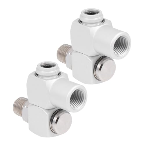 Cabilock 2 Stück Npt Pneumatischer Drehbarer Schnellverbinder Luftschlauch Anschluss für Kompressor Leckschutz Platzsparendes Design Hohe Druckbeständigkeit Langlebige Industriequalität von Cabilock