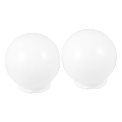 Cabilock 2 Stück Outdoor Lichtabdeckung Opal Kugel Lampenschirm Ersatz für Garten Laternen Lampenfassungen Langlebig Leicht Installierbar von Cabilock