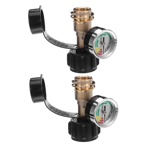 Cabilock 2 Stück Pol Propangas Adapter mit Präzisem Manometer Messing Verbindung Wetterfest Langlebig Gasflaschen für Camper Wohnmobil Bbq Gasgrill und Heizung Cabilock 2 Stück Pol Propangas Adapter mit Präzisem Manometer Messing Verbindung Wetterfest Langlebig Gasflaschen für Camper Wohnmobil Bbq Gasgrill und Heizung von Cabilock