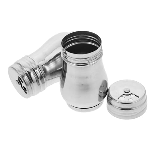 Cabilock 2stücke Salz Und Pfefferstreuer Mini Aus Edelstahl Reise-salzbehälter Winziger Salz Und Pfefferstreuer Gewürzflasche Zum Kochen Mit Deckel von Cabilock
