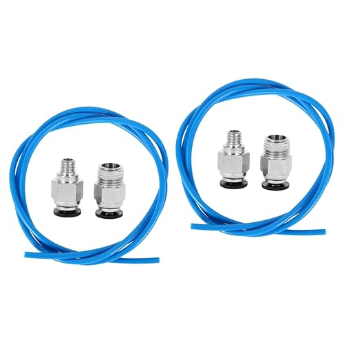 Cabilock 2 Stück Rohrverbindung einsetzen Futterspender Filament- Düse ptfe-schlauch pc4-m10 pneumatischer 3d drucker ptfe schlauch PTFE-Bowdenrohr-Extruder von Cabilock