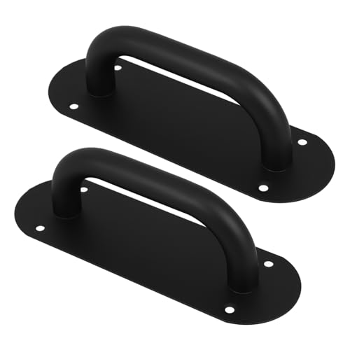 Cabilock 2 Stück Schwarzer Edelstahl Türgriff Push Pull Ergonomischer Frontgriff für Feuerwehrtüren Verschleißfest Teiliges Geeignet für Büro Hotel Restaurant Einfach zu Bedienen von Cabilock