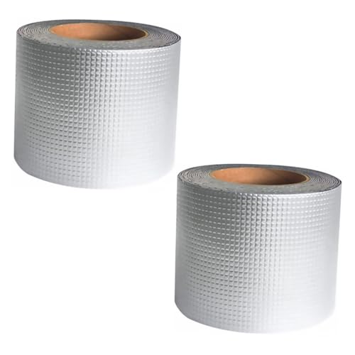Cabilock 2 Stück Selbstklebendes Aluminiumfolie Dichtungsband Wasserfestes Reparaturband für Dach Metallblech Rissfest UV beständig Witterungsbeständig Starkes Abdichtungsband Cabilock 2 Stück Selbstklebendes Aluminiumfolie Dichtungsband Wasserfestes Reparaturband für Dach Metallblech Rissfest UV beständig Witterungsbeständig Starkes Abdichtungsband von Cabilock