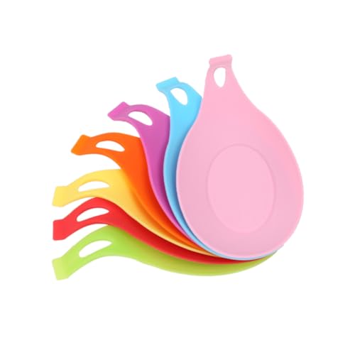 Cabilock 2 Stück Silikon-löffelmatte Kitchen Utensil Holder Kochen Kochlöffelhalter Für Die Küche Löffelablage, Schöpflöffelhalter Servierlöffel Zum Mischen von Cabilock