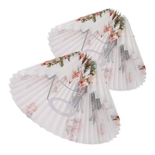 Cabilock 2 Stück Stoff Lampenschirme mit Falten Retro Design Passend für Kleine Tischlampen und Kronleuchter Floral Gemustert Weiches Licht für Wohn und Schlafzimmer Warmes Cabilock 2 Stück Stoff Lampenschirme mit Falten Retro Design Passend für Kleine Tischlampen und Kronleuchter Floral Gemustert Weiches Licht für Wohn und Schlafzimmer Warmes von Cabilock