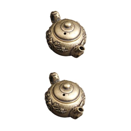 Cabilock 2 Stück Teekannen-Ornamente Mini - Rosa mit Teesieb Dekoration Retro wasserkocher chinesische Miniatur -Teekessel Dekorative Messing Cabilock 2 Stück Teekannen-Ornamente Mini - Rosa mit Teesieb Dekoration Retro wasserkocher chinesische Miniatur -Teekessel Dekorative Messing von Cabilock