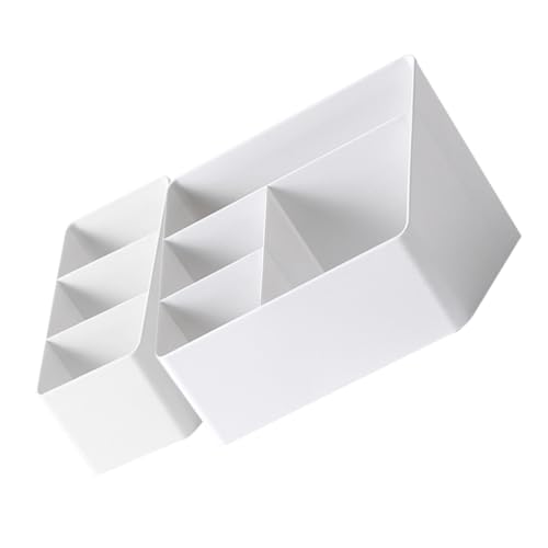 Cabilock 2 Stück Teiliges Aufbewahrungsbox Weiß Groß und Klein Multifunktionaler Haushalts Organizer mit Fächern für Kosmetik Stifte Fernbedienung Desktop Aufbewahrung für Büro Wohnzimmer Cabilock 2 Stück Teiliges Aufbewahrungsbox Weiß Groß und Klein Multifunktionaler Haushalts Organizer mit Fächern für Kosmetik Stifte Fernbedienung Desktop Aufbewahrung für Büro Wohnzimmer von Cabilock
