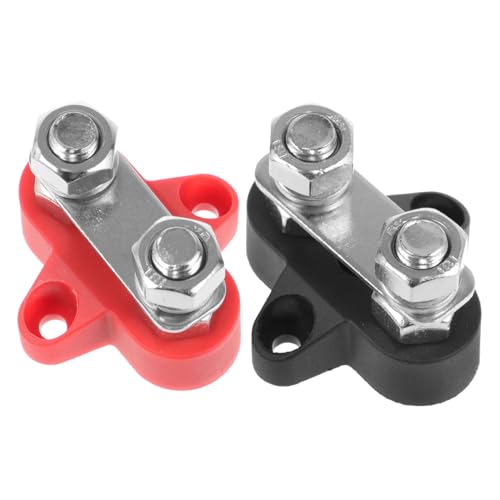 Cabilock 2 Stück Teiliges Batterie verteilerblock aus Edelstahl und Messing Doppelte Schraubklemmen Anschluss für Auto Wohnmobil Boot Robuster Langlebiger Terminal Bus Bar Verteiler Cabilock 2 Stück Teiliges Batterie verteilerblock aus Edelstahl und Messing Doppelte Schraubklemmen Anschluss für Auto Wohnmobil Boot Robuster Langlebiger Terminal Bus Bar Verteiler von Cabilock