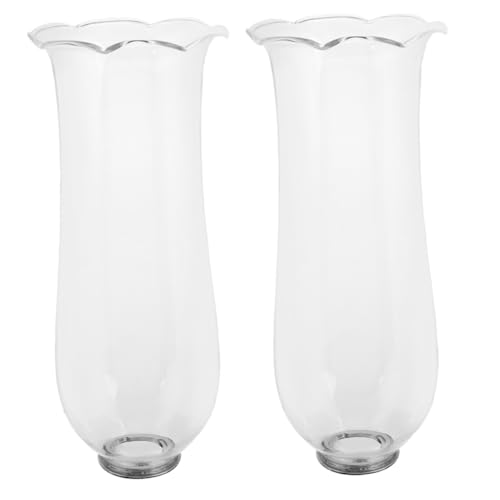 Cabilock 2 Stück Teiliges Glas-windschutz-kerzenhalter- Klarer Hurricane-lampenschirm aus Robustem Glas Winddichter Ersatz für Öllampen für Outdoor-dinner Camping und Picknick von Cabilock