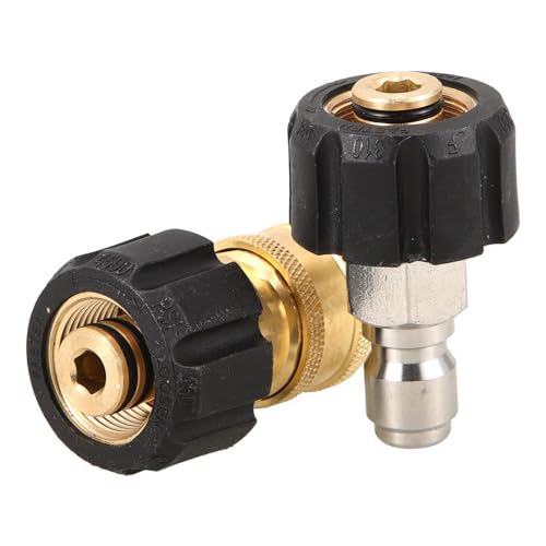 Cabilock 2 Stück Teiliges Hochdruckreiniger Adapter Set Kupfer Schnellkupplung Anschluss Langlebig Kompakt Sicher Vielseitig Kompatibel für Hochdruckschläuche von Cabilock