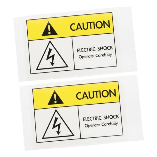 Cabilock 2 Stück Teiliges Hochspannung Warnschild Elektrische Schock Warnaufkleber mit Hoher Haftung Robust und Witterungsbeständig Geeignet für Industrieanlagen Werkstätten und Büros von Cabilock
