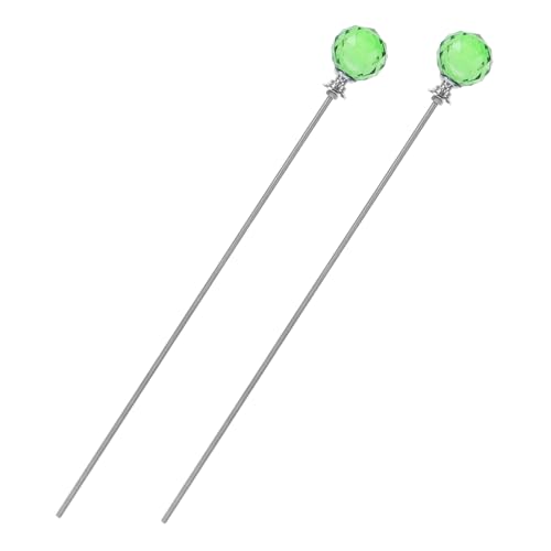Cabilock 2 Stück Teiliges Metall Blumenstab mit Kristallspitze Stabiles Gartenpflanzen Stützsystem für Innen und Außendekoration Vielseitige Fairy Wand für Blumentöpfe Orchideen und von Cabilock